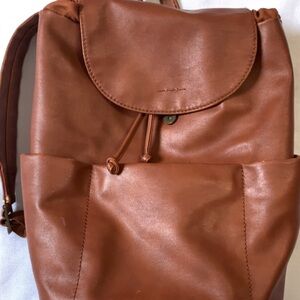 Women’s Elegant Brown Leather Backpack